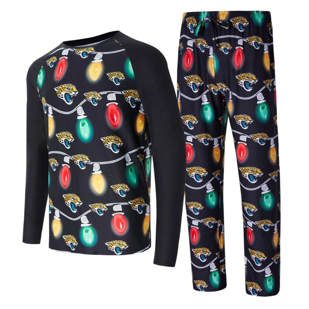 Men's Jacksonville Jaguars Concepts Sport Black Garland Knit pajama Set